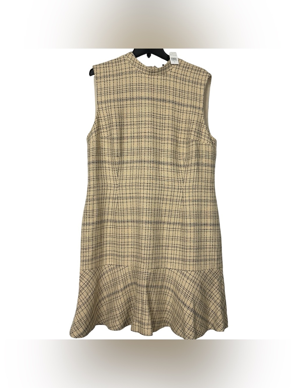 Ann Taylor Tweed Mock Neck Flounce Dress Women's Size 18